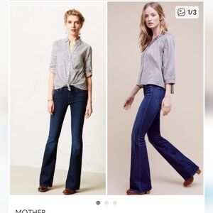 MOTHER Women's Dark Blue Flare Jeans, The Cruiser, Size 32, Long-Legged Ladies!